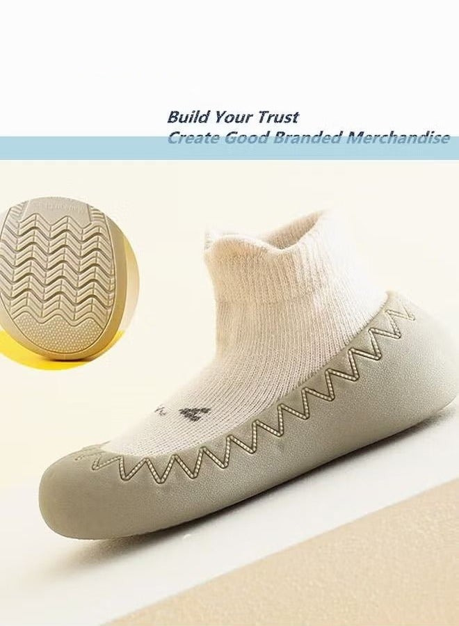 Unewshi Cute Knitted Rubber Sole Non-slip Toddler Floor Baby Socks - Image 3