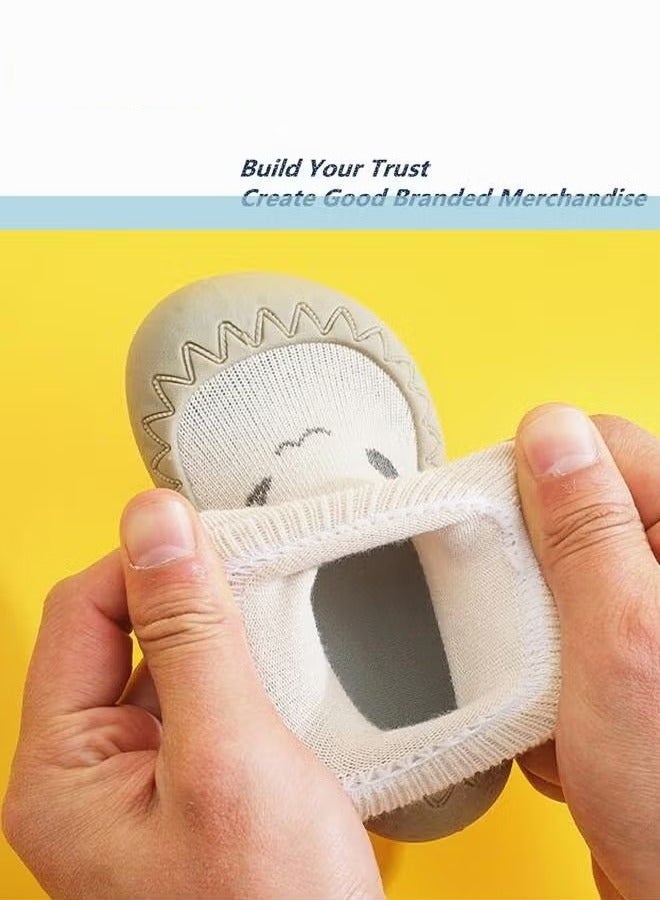 Unewshi Cute Knitted Rubber Sole Non-slip Toddler Floor Baby Socks - Image 4