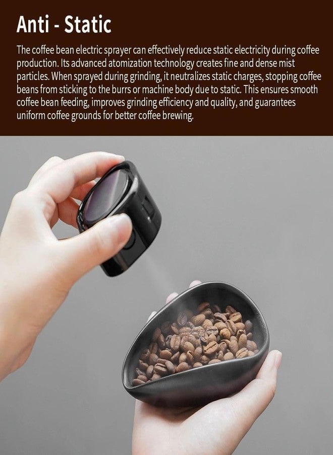 watchget 20ml Coffee Bean Atomizer Rdt Sprayer for Reducing Coffee Power Static with Magnetic base, Portable Electric Nano-Atomizer Rechargeable Espresso Sprayer with Orange Silicone Case, Black - Image 3
