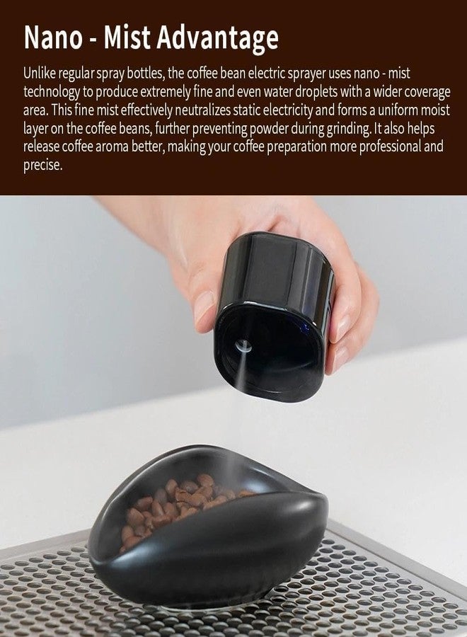 watchget 20ml Coffee Bean Atomizer Rdt Sprayer for Reducing Coffee Power Static with Magnetic base, Portable Electric Nano-Atomizer Rechargeable Espresso Sprayer with Orange Silicone Case, Black - Image 5