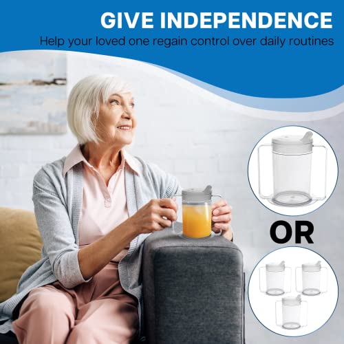 Providence Spillproof 12oz Adult Sippy Cup with Handles Independence Sip Cups for Adults with Limited Mobility Handicap Cups for Elderly Care Made in the USA PSC 503 Pack - Image 5