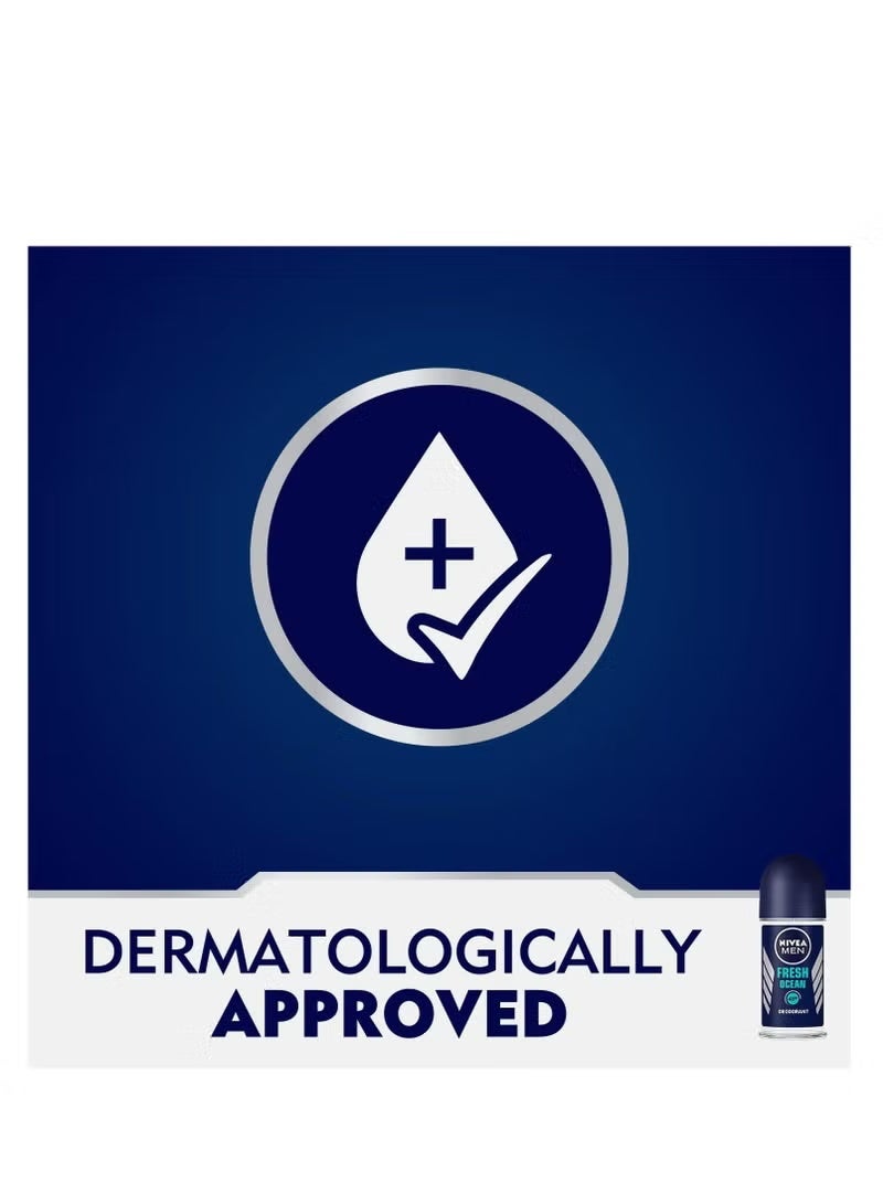 Nivea Deodorant Men Roll On Fresh Ocean 50ml - Image 3