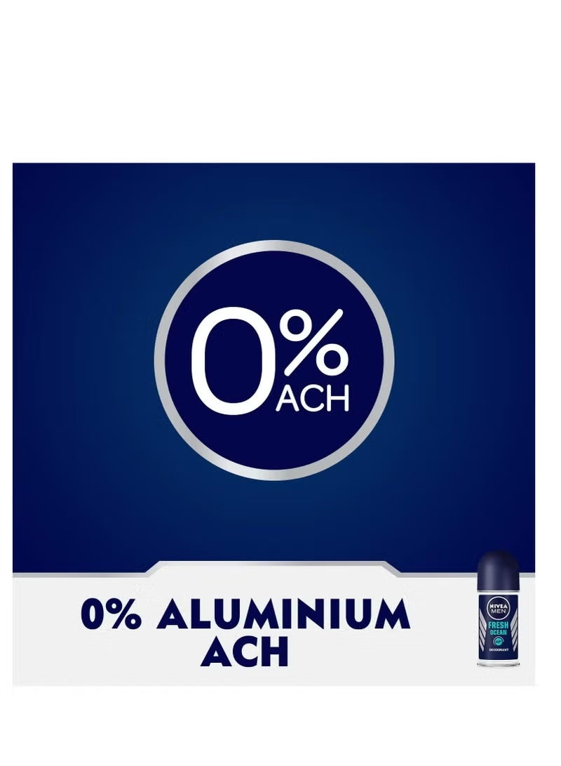 Nivea Deodorant Men Roll On Fresh Ocean 50ml - Image 5