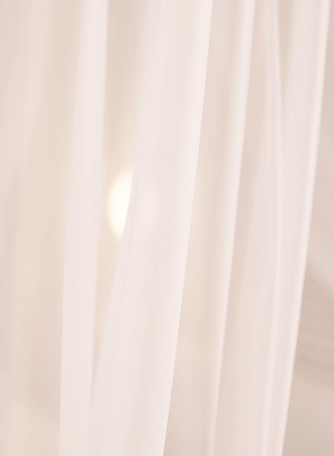 Akiky White Canopy Bed Curtains 4 Corner Bed Canopies Voile Sheer Canopy Curtains Panel 8 Drapery Panel Curtain for All Bed Sizes - Image 5