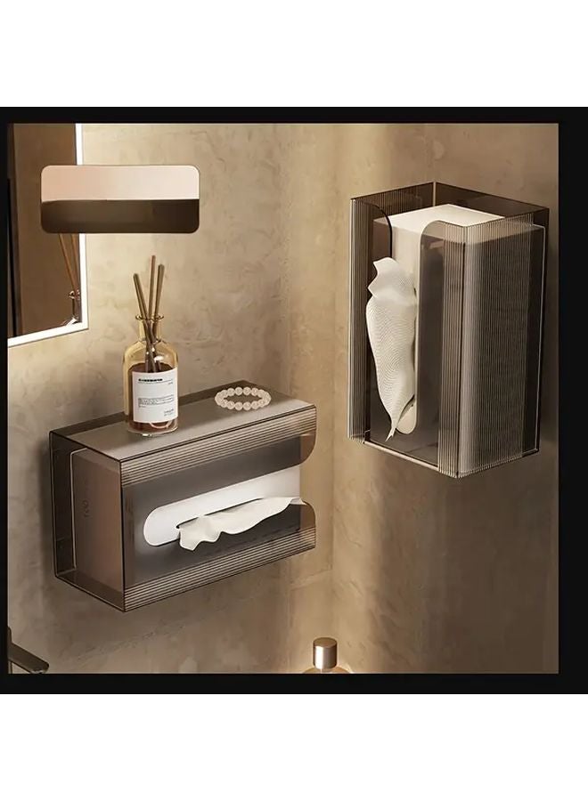 Variant Suction Cup Bathroom Organizer No Drill Toilet Paper Holder Washcloth Storage Box - Image 2