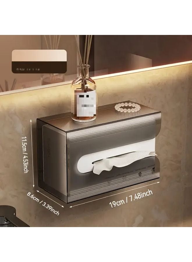 Variant Suction Cup Bathroom Organizer No Drill Toilet Paper Holder Washcloth Storage Box - Image 4