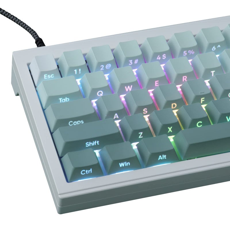 JOMKIZ PBT keycaps 135 Keys Double Shot Keycaps Side Engraved Transparent Keycap Set Cherry Profile Backlit Keycaps for Cherry MX Switch ASINISO Layout Mechanical Keyboard