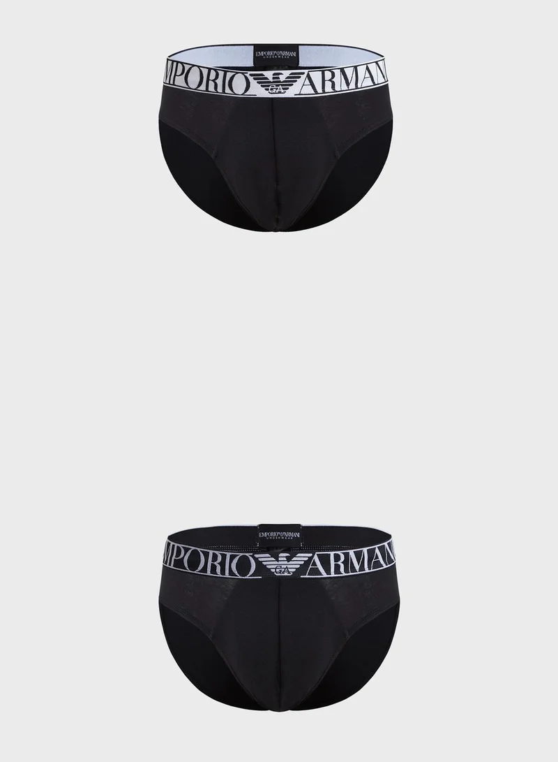 EMPORIO ARMANI 2 Pack Logo Band Briefs