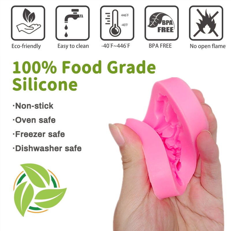JOERSH 3Pcs Baroque Silicone Molds Scroll Silicone Baroque Mold Clay Molds Border Fondant Molds Candy Chocolate Molds for Wedding Birthday Cake Decoration - Image 3