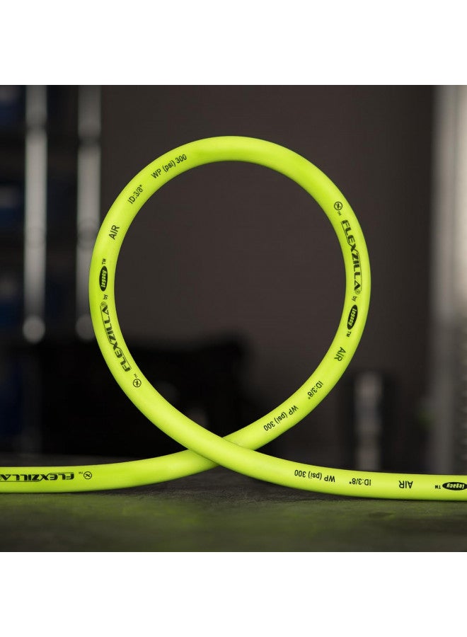 Flexzilla Swivel Whip Air Hose, 3/8 in. x 2 ft. (1/4" MNPT Ball Swivel x 1/4" FNPT Ends), Heavy Duty, Lightweight, Hybrid, ZillaGreen - HFZ3802YW2B - Image 5