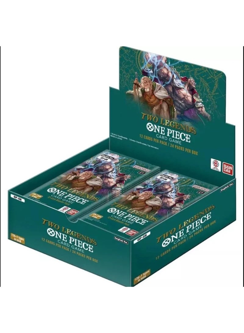 🏴‍☠️ ONE PIECE Card Game OP-08 “Two Legends” Booster Box (English) | 24 Packs | Factory Sealed 🎴✨