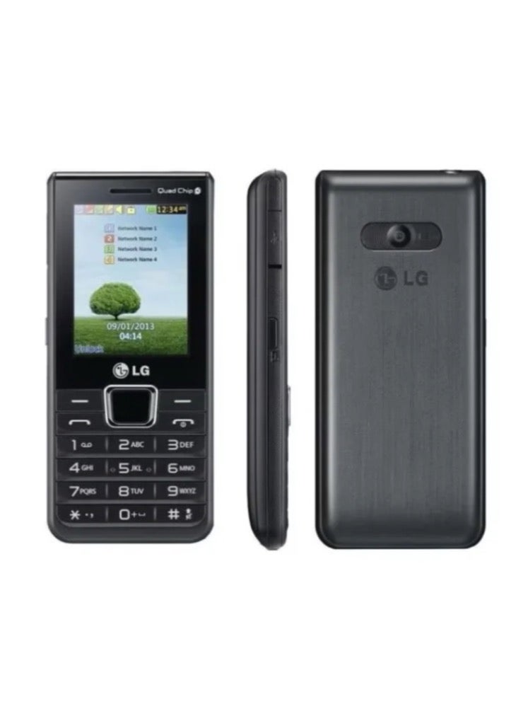 إل جي هاتف محمول رباعي الشريحة A395 بسعة 512MB RAM و 128MB ROM باللون الأسود - Image 2