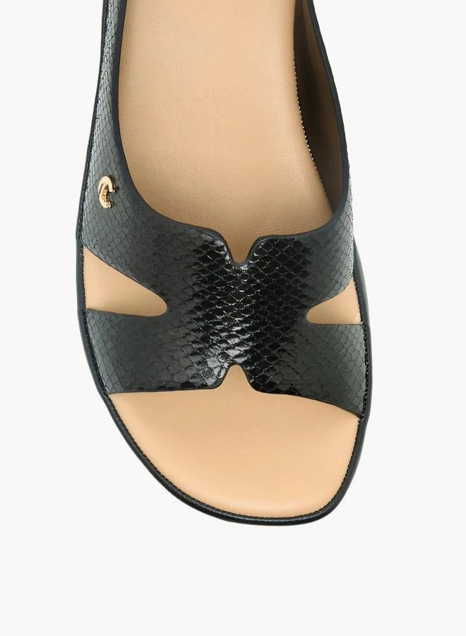 Le Confort BLACK Women Cross Strap Block Heel Sandals for Women | Best Price UAE