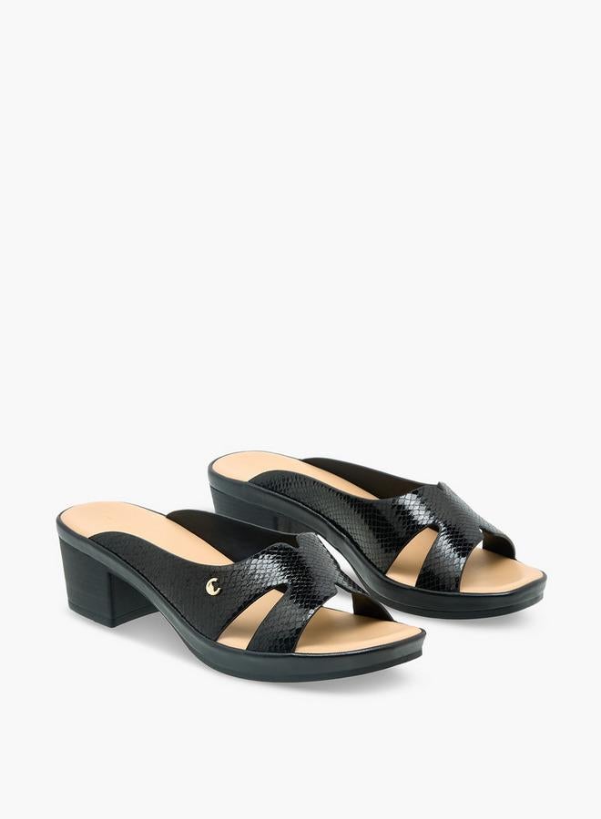Le Confort Women Cross Strap Block Heel Sandals - Image 1