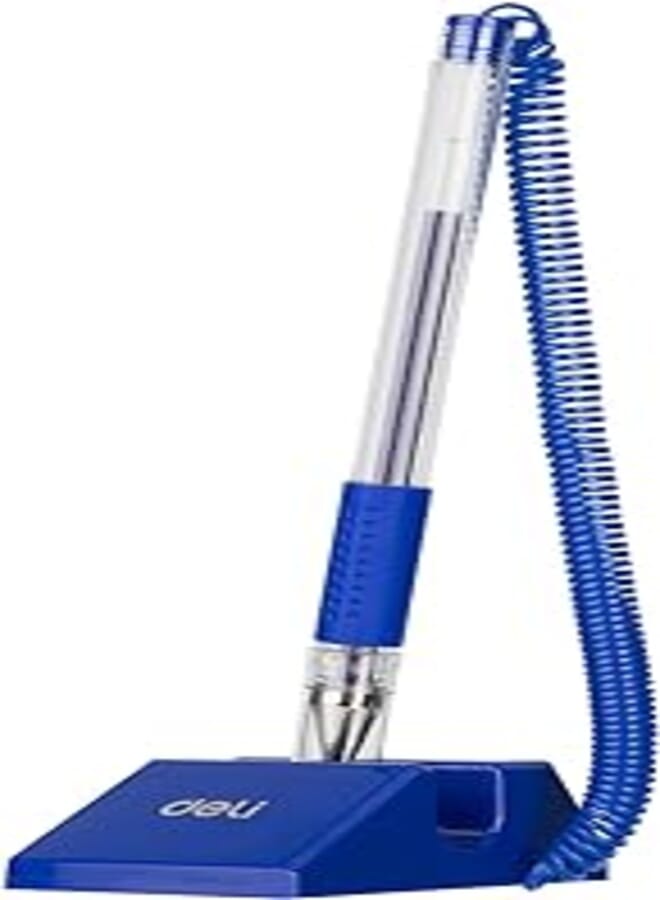 Deli 6791 Daily Desk Gel Ink Pen with Stand 0.5mm Blue ink - Blue