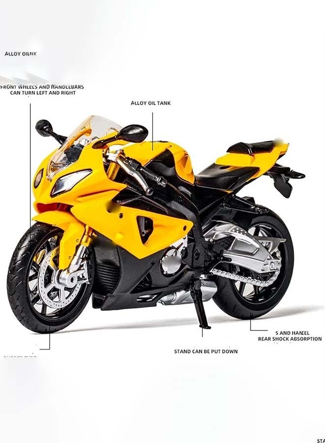 D-Power بي إم دبليو S1000RR أصفر | نسخة مصنوعة من الصب | عنصر جامع نهائي، إصدار محدود | الحجم 1:12، للأطفال 3 سنوات فما فوق - Image 2