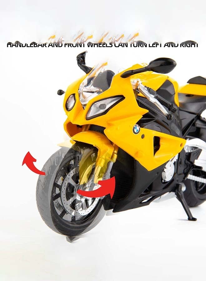 D-Power بي إم دبليو S1000RR أصفر | نسخة مصنوعة من الصب | عنصر جامع نهائي، إصدار محدود | الحجم 1:12، للأطفال 3 سنوات فما فوق - Image 3