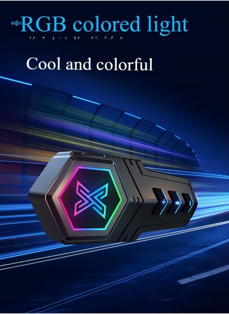 Generic Motorcycle helmet headsets, motorcycle helmet speakers, cool RGB dazzling lights, dual noise cancellation powerful bass/IPX6 waterproof helmet headsets, compatible with all helmets  - Image 1