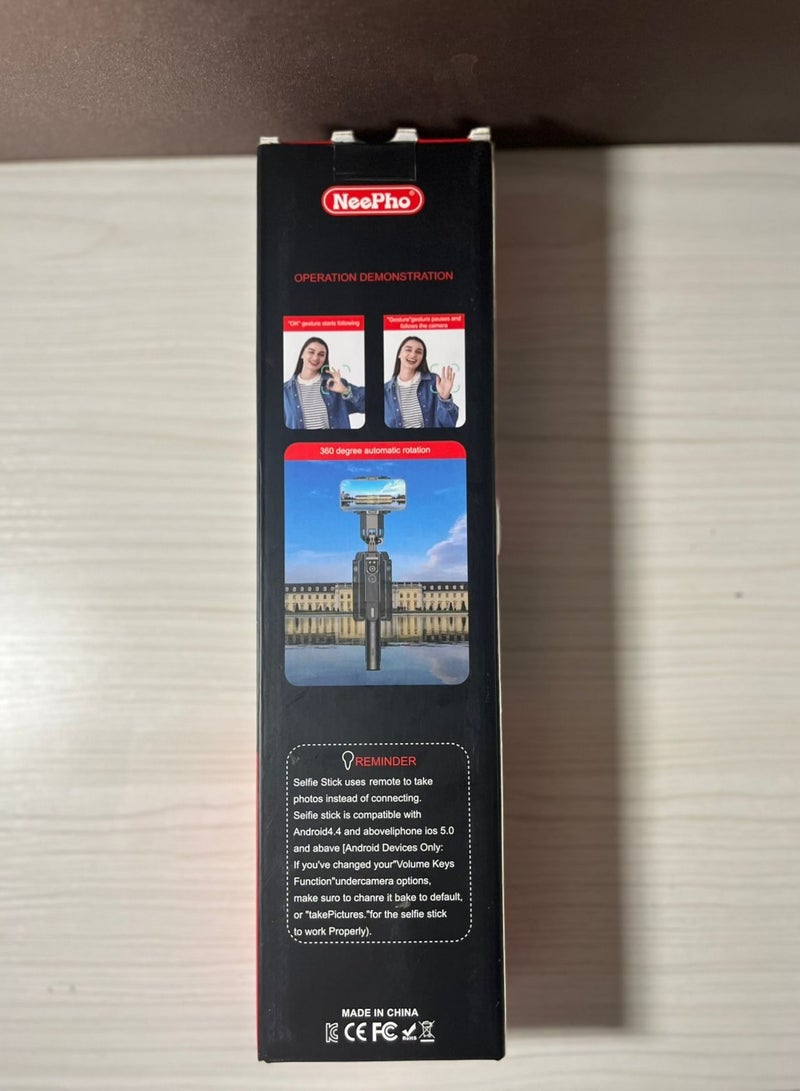 ني فو عصا سيلفي ذكية بتتبع أوتوماتيكي وإيماءات يد – للبث المباشر والتصوير الاحترافي - Image 4