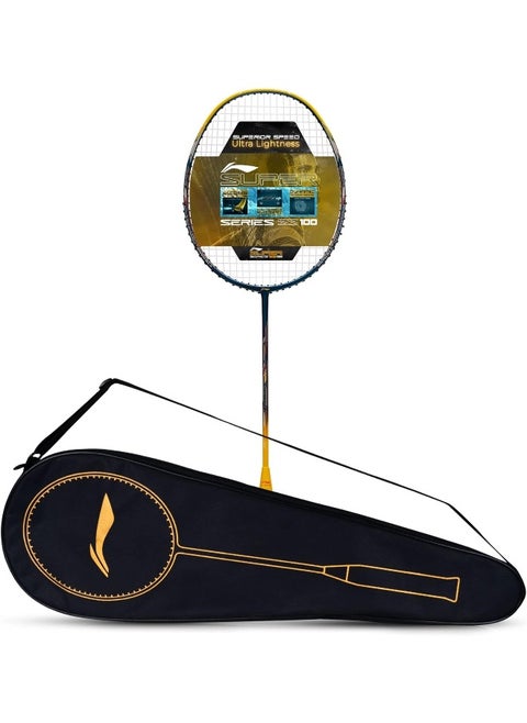 Super Series Ss100 Carbon Graphite Badminton Strung Racket With Full Racket Cover