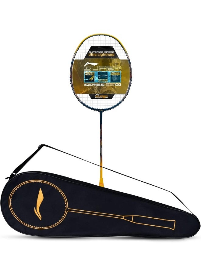 Li-Ning - Super Series Ss100 Carbon Graphite Badminton Strung Racket With Full Racket Cover - Image 1