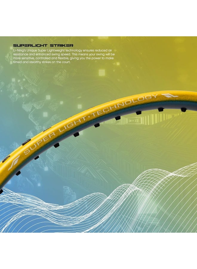 Li-Ning - Super Series Ss100 Carbon Graphite Badminton Strung Racket With Full Racket Cover - Image 1
