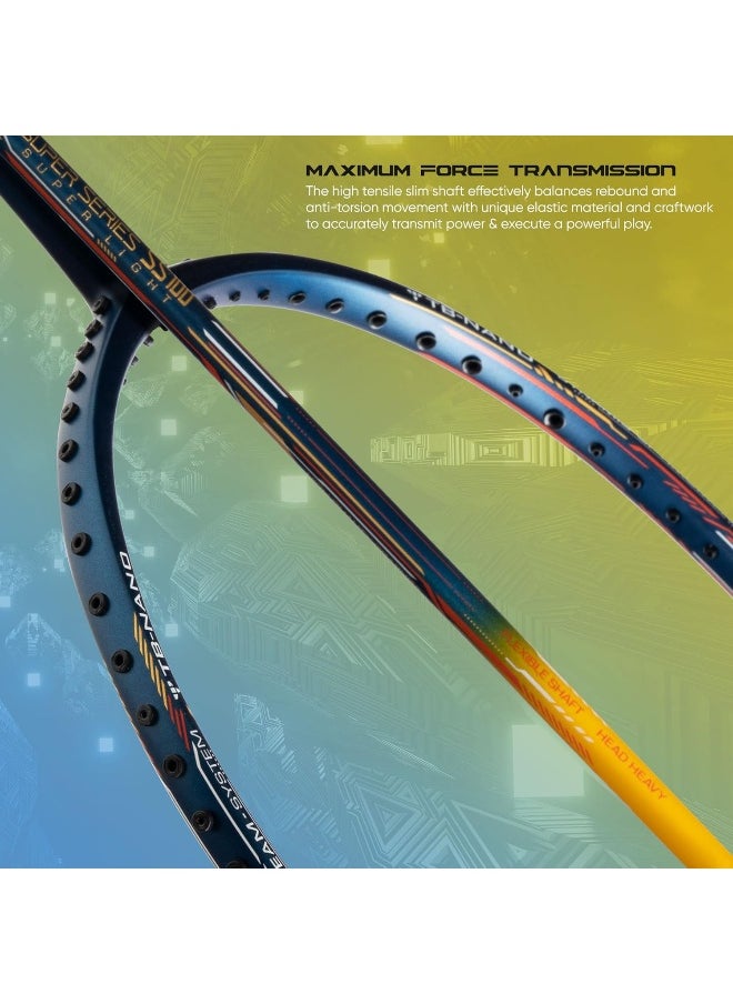 Li-Ning - Super Series Ss100 Carbon Graphite Badminton Strung Racket With Full Racket Cover - Image 1