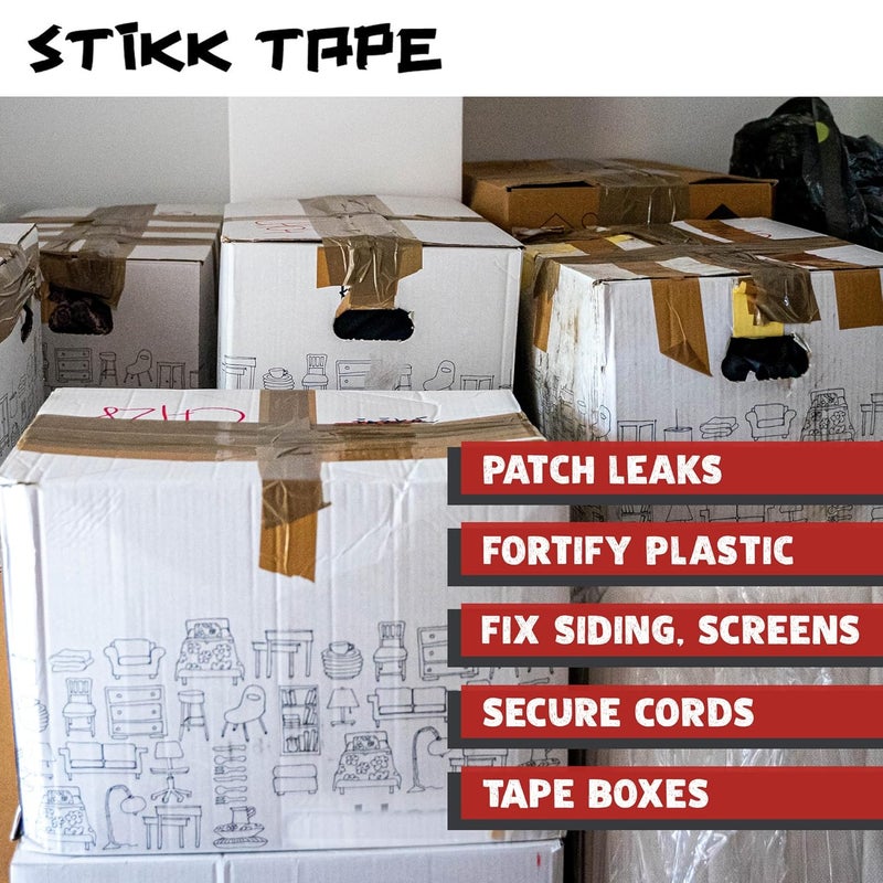 STIKK Duct Tape - Red Duck Tape - 3 inch x 25 Yards - Heavy Duty Tape for Repairs, Household Projects - for Commercial HVAC and Construction - Effective Heavy Duty Waterproof Duct Tape - Image 5