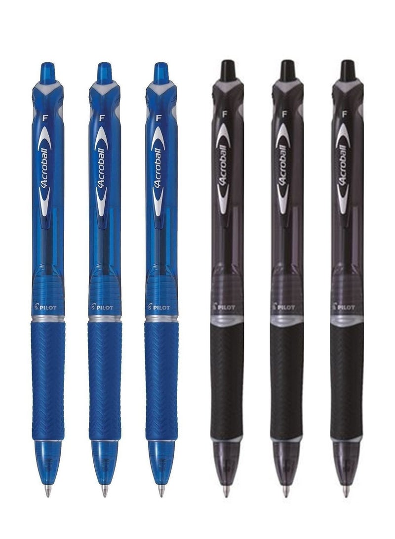 PILOT قلم حبر جاف قابل للسحب 6 قطع برأس رفيع متعدد الألوان - Image 1