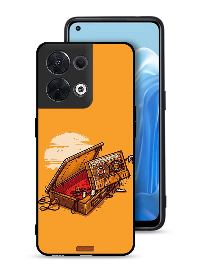 Tolwak Oppo Reno8 5G Protective Case Cover Cassette And Tape Art - Image 1