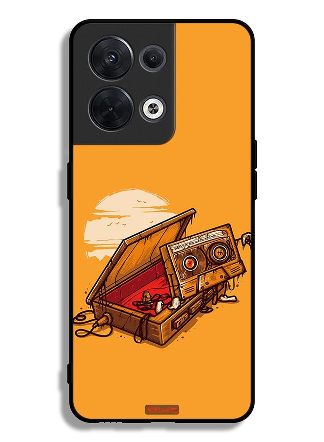 Tolwak Oppo Reno8 5G Protective Case Cover Cassette And Tape Art - Image 2