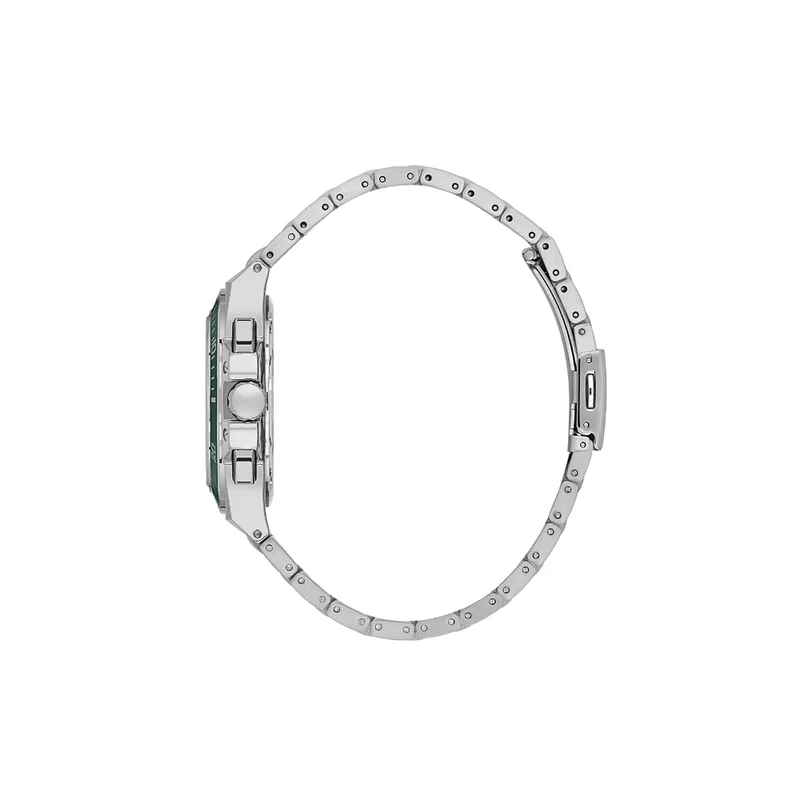 DANIEL KLEIN Men's Stainless Steel Silver Alloy Case Analog Dark Green Round Sunray Dial Japanese Quartz Exclusive 50 Meters Water Resistant