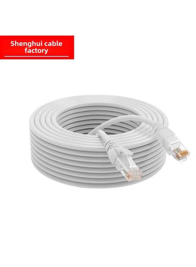 1000mbps Ultra-cat6 Computer Jumper Cable 1m Finished Network Cable Six-class Network Line Surveillance Connection-Color:Silver Gray-Line Length:50 M  - Image 1