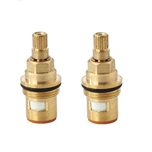 NEW WARE NEW WARE Brass Ceramic Disc Cartridge Ess Trend Type Quarter Turn 12 for Bathroom Kitchen Tap Faucet Valve Hot and Cold Pack of 2 - Image 1