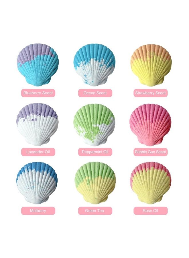 BB Magic Shell Bath Bomb Gift Set for Kids, 9 Pack, with Little Mermaid for Girls, Organic Bath Bombs with Surprise Inside. - Image 2