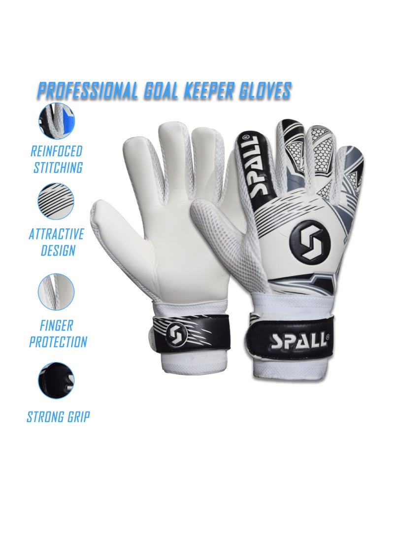 سبال قفازات حارس مرمى كرة القدم، قفازات احترافية غير قابلة للانزلاق لحارس المرمى، مع قبضة قوية وحماية، مسامية ومقاومة للاهتراء وقفازات حارس المرمى الواقية للشباب والكبار - Image 4