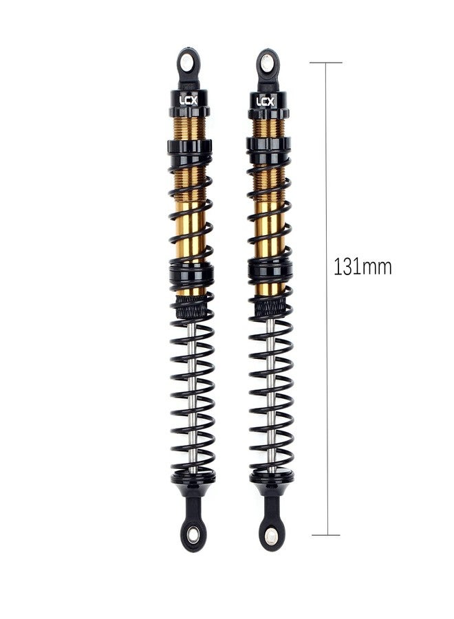 LCX Racing 1/10th RC Crawler Car 2PCS Metal Suspension Shock Absorber Damper for RC Rock RC Crawler RC Truck Car Axial RBX10 Ryft AXI03005 AXI03009, Upgrades Parts Accessories (Black, 131mm) - Image 2