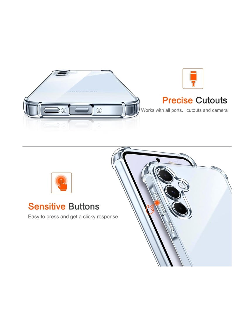 Generic - Transparent Crystal Clear Back Cover for Samsung Galaxy A35 5G Back Cover Shockproof Soft TPU Case - Image 1