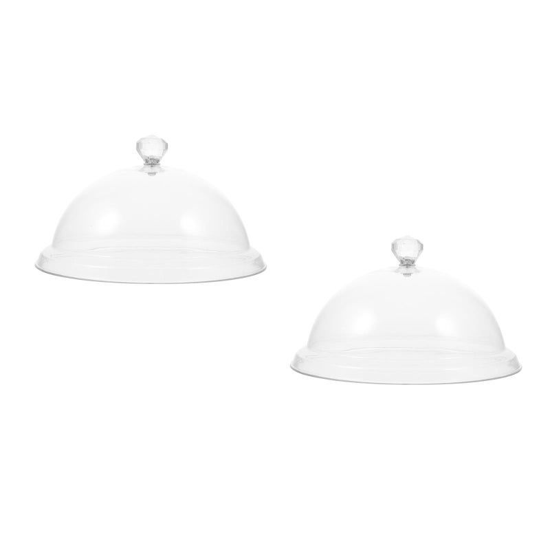 2pcs Household Dish Cover Vegetable Protector Table Cover (Transparent) - Image 1