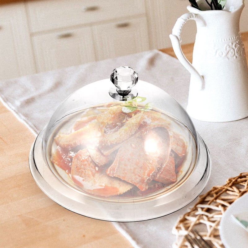 2pcs Household Dish Cover Vegetable Protector Table Cover (Transparent) - Image 4