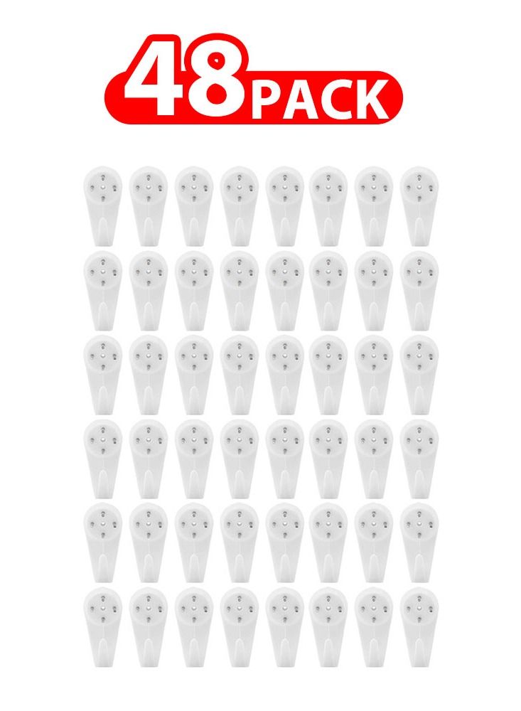 CATANES 48 Pack For Concrete Wall Hanging Hooks with Invisible Nails Small - Image 1