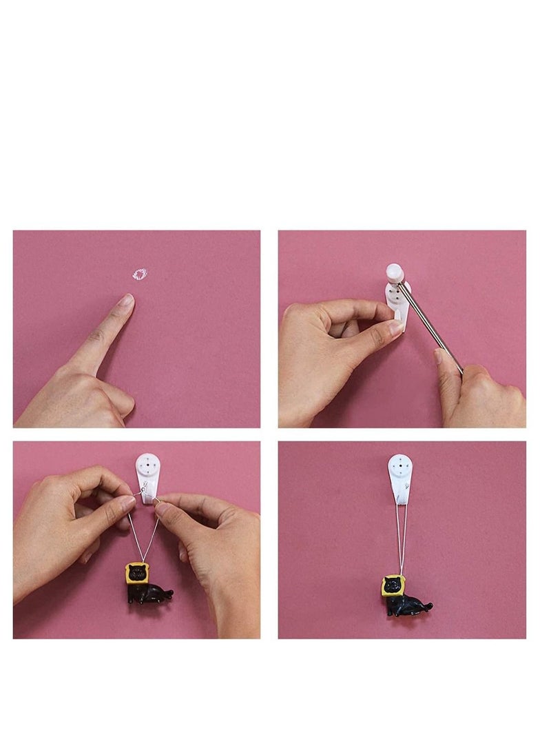 CATANES 48 Pack For Concrete Wall Hanging Hooks with Invisible Nails Small - Image 5