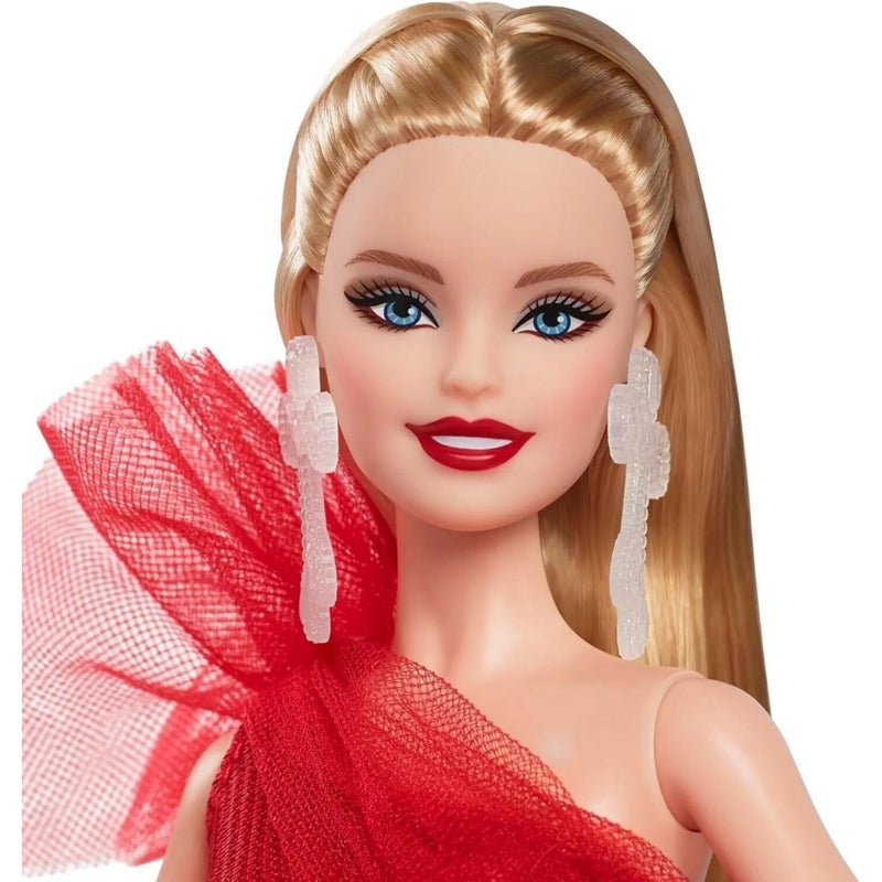 Barbie Signature 2024 Collector Holiday Doll with Blonde Hair and Plaid Gown - Image 2
