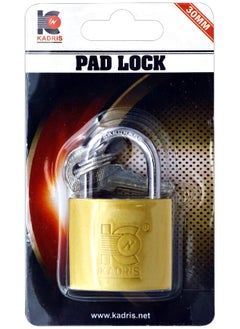 KADRIS Heavy-Duty Security Padlock HA-1427, Weather-Resistant in Solid Brass Lock 30MM - Padlock  shackle with Keys for Sheds, Storage Unit, School, Gym Locker, Fence, Toolbox, Hasp Storage  - Image 4