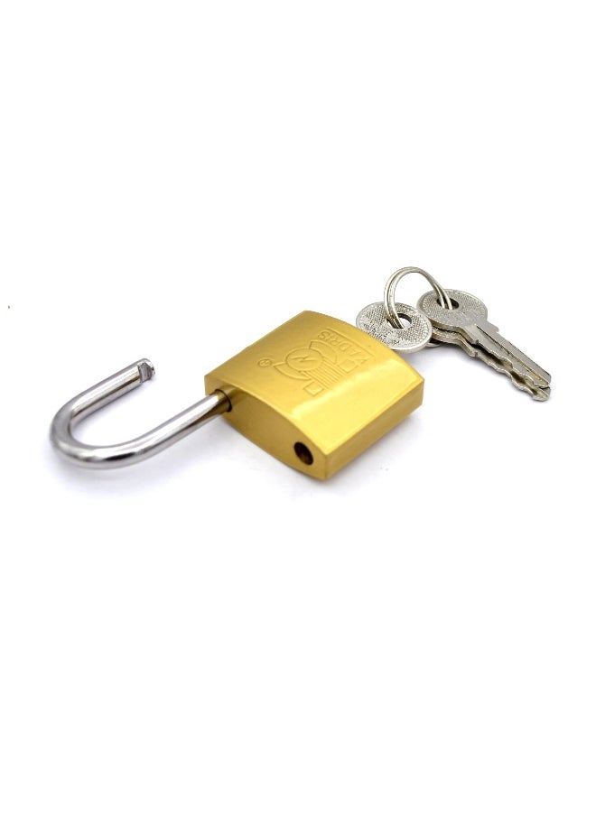 KADRIS - Heavy-Duty Security Padlock HA-1427, Weather-Resistant in Solid Brass Lock 30MM - Padlock  shackle with Keys for Sheds, Storage Unit, School, Gym Locker, Fence, Toolbox, Hasp Storage - Image 1