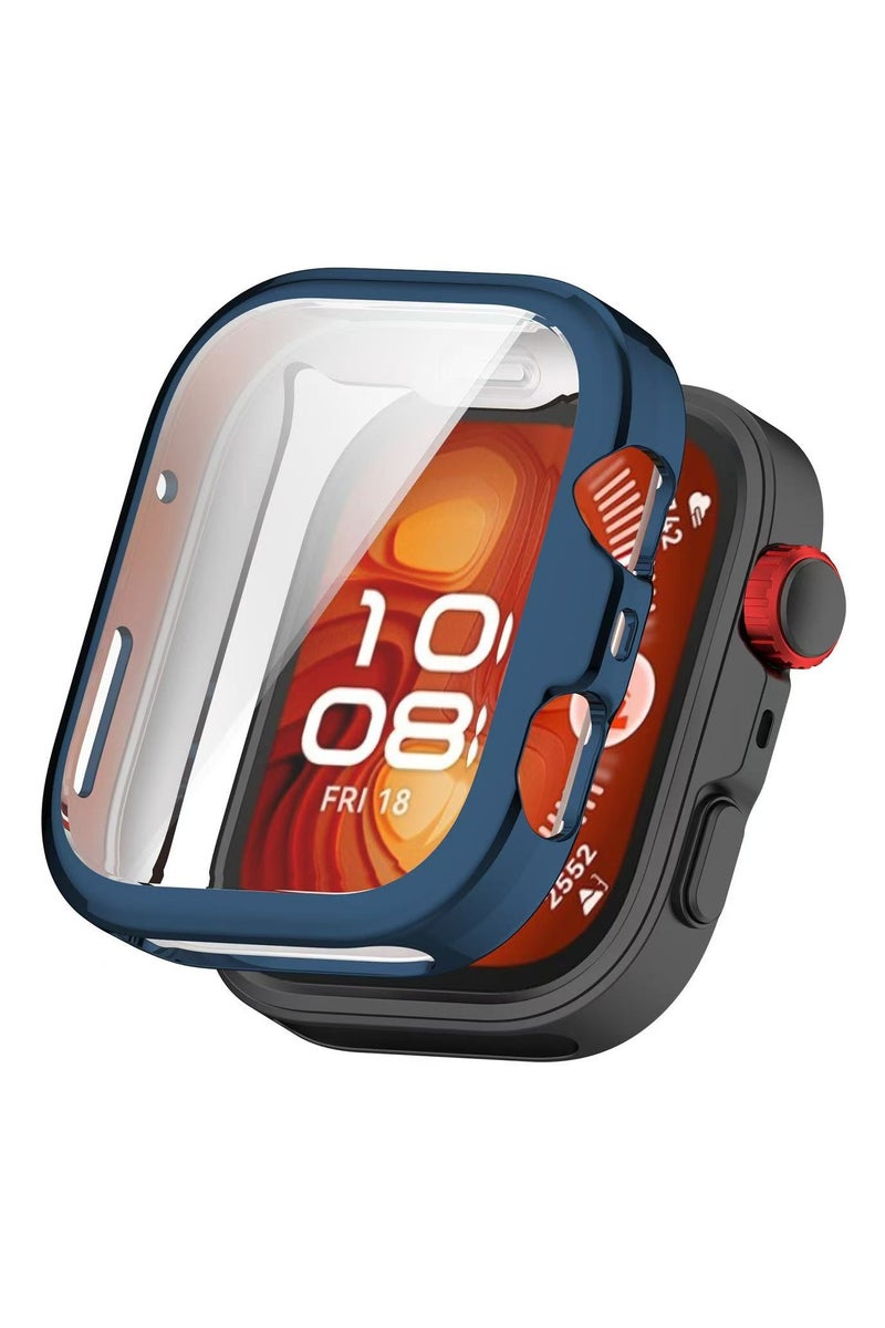 دكينج مجموعة من 3 قطع من واقي الشاشة Fit4 ProTPU لساعة هواوي ، مقاوم للسقوط والخدش ، غلاف كامل من المطاط الناعم ، أزرق / شفاف / أسود - Image 3