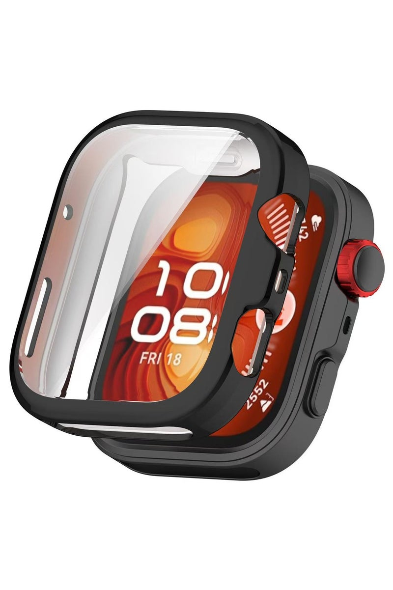 دكينج مجموعة من 3 قطع من واقي الشاشة Fit4 ProTPU لساعة هواوي ، مقاوم للسقوط والخدش ، غلاف كامل من المطاط الناعم ، أزرق / شفاف / أسود - Image 4