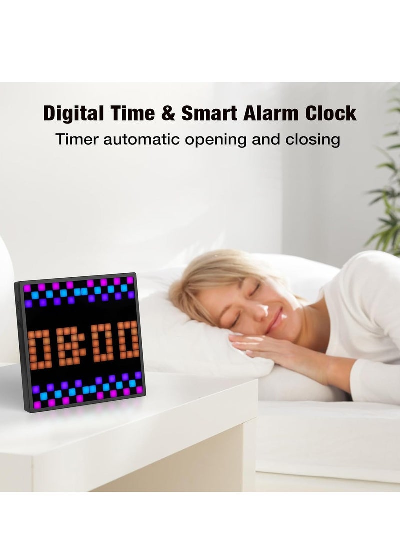 MOXOM LED Pixel Display, 16x16 Programmable Art Panel, App Control, Digital Clock, Room Decor, Pixel Art display, Pixel Gaming Accessories, Create Graffiti, Animations  - Image 4