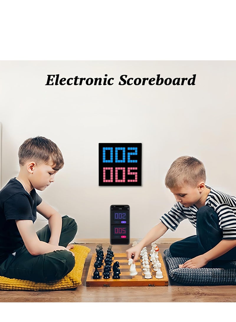 LED Pixel Display, 16x16 Programmable Art Panel, App Control, Digital Clock, Room Decor, Pixel Art display, Pixel Gaming Accessories, Create Graffiti, Animations