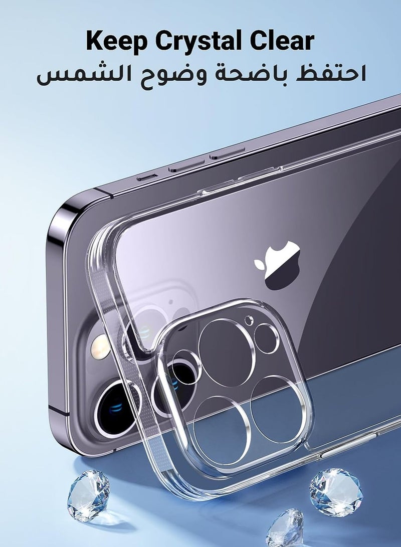 ELTRAZONE rystal Clear iPhone 14 Pro Max Case, Non-Yellowing Shockproof Protective Phone Case Slim Thin TPU Bumper Cover [Soft Anti-Scratch], 6.7 inch (Crystal Clear) - Image 2